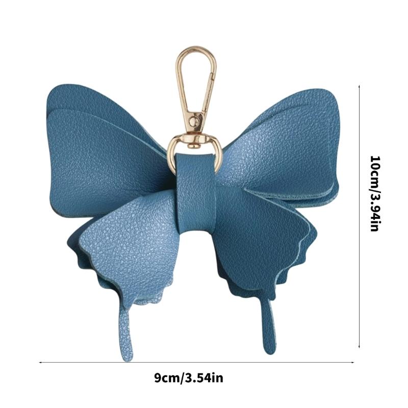 Modern Textured Butterfly Bag Charm Wear Resistant Keyring Purse Organizer Accessory Easy Install Purse Pendant