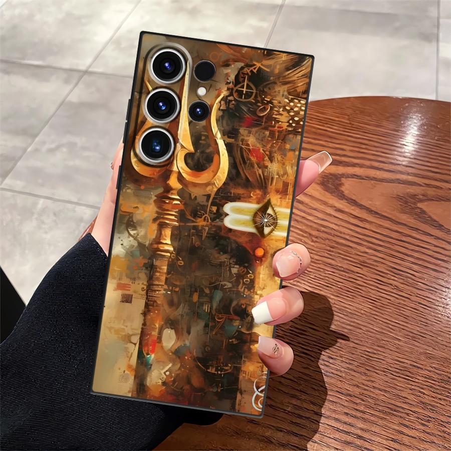 Black Soft Phone Cover Case for Samsung Galaxy S21 FE S25 Edge S23 Ultra Note 8 9 10 20 Ultra S24 Plus S20 S9 S10 Creative Art