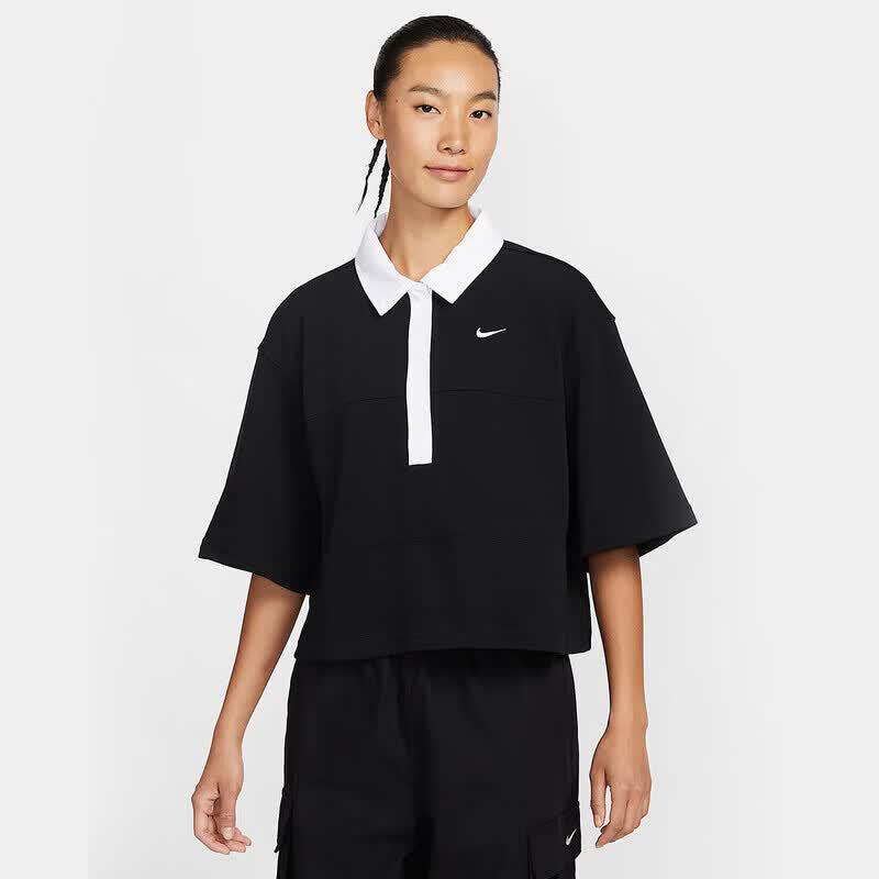Nike AS W NSW Street SS Polo Top S чёрный