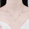 D Color 5 Stones 3mm Full Moissanite Bubble Necklace For Women S925 Sterling Silver Full Star Clavicle Chain Fine Jewelry