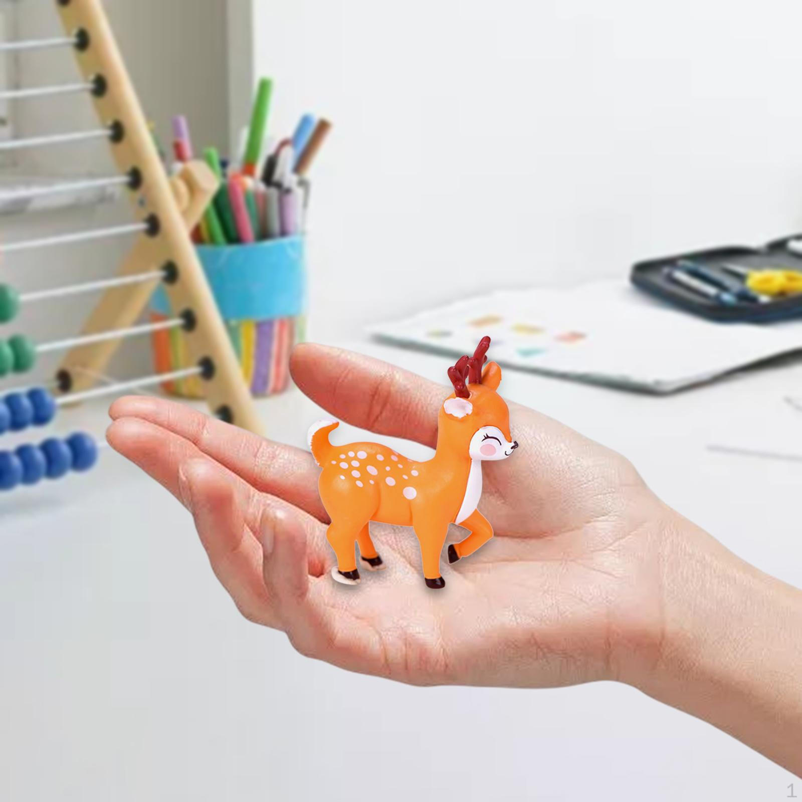 

Фигурка оленя, игрушечная фигурка для мальчиков и девочек, праздничный подарок, модель лесного животного Style D