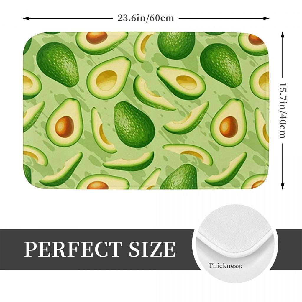 Avocado Anti-slip Doormat Floor Mat Antiwear Carpet Rug for Kitchen Entrance Home Balcony Footpad Mats