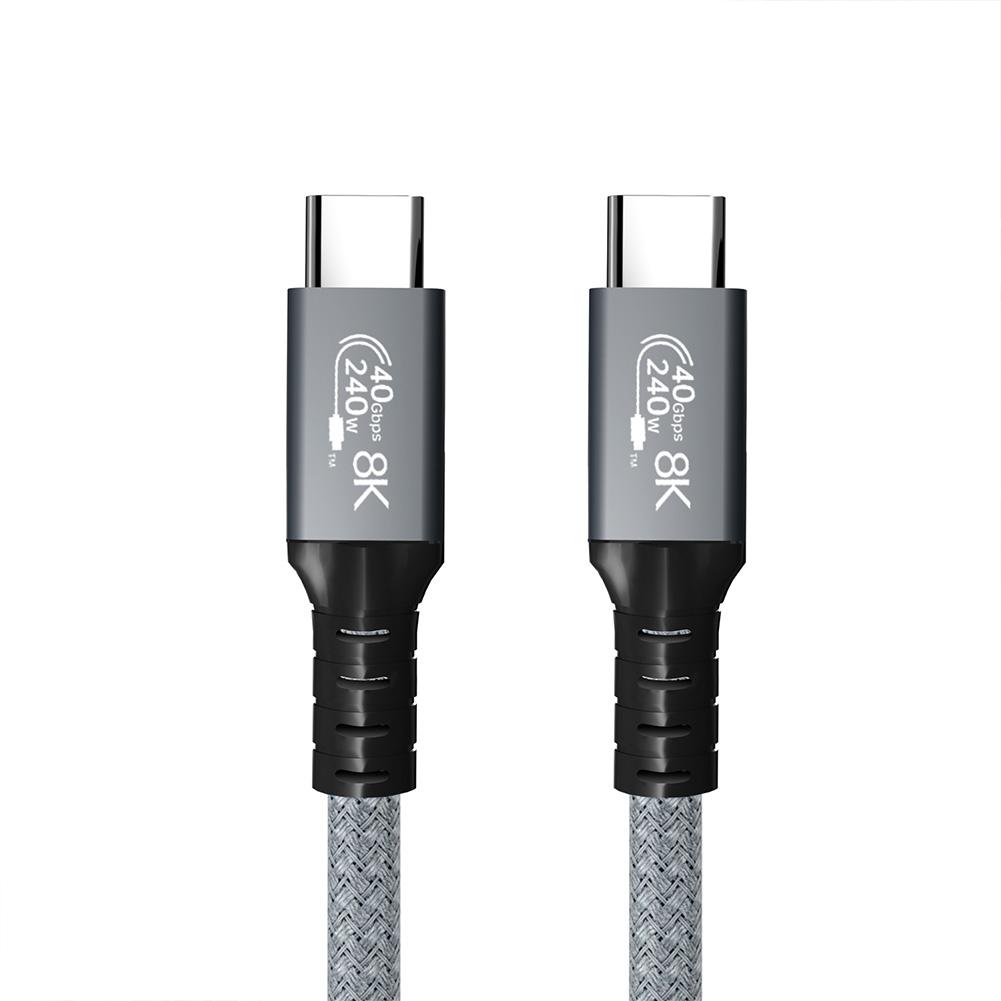 Usb 4.0 Data Cable Compatible For  4 Type C Double-headed 8k Cable 40gbps Pd 240w Fast Charging Cable