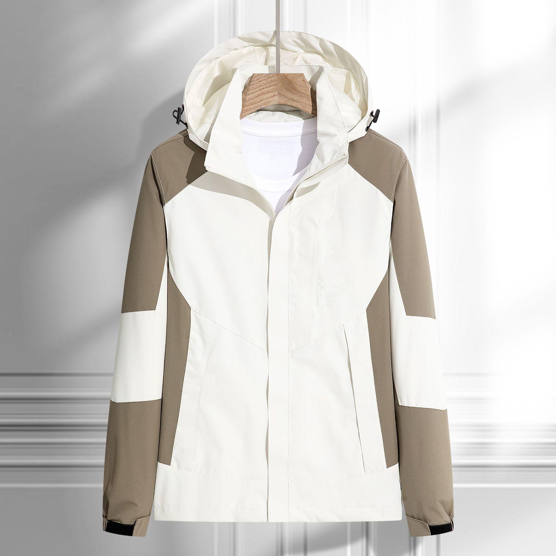 

Женская новая весенняя ветрозащитная водонепроницаемая однослойная тонкая куртка для активного отдыха модного бренда для пеших прогулок 5XL хаки