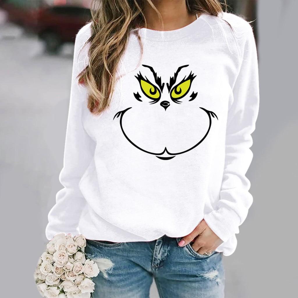 

Ladies And Winter Basic Versatile Casual Loose Fashion Printed Long Sleeve Top S білий