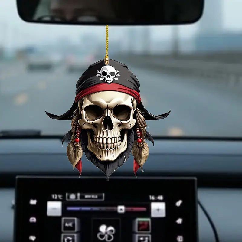 Acrylic Car Delightful Interior Decor Festive Cartoon Halloween Mirror Pendant