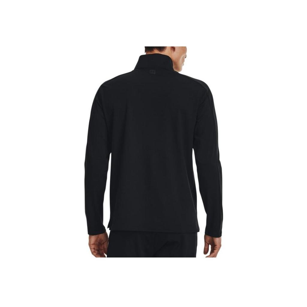 Under Armour Solid 1/4 Zip Training Slim Fit Long Sleeve T-Shirt Men Tops Black 1379673-001