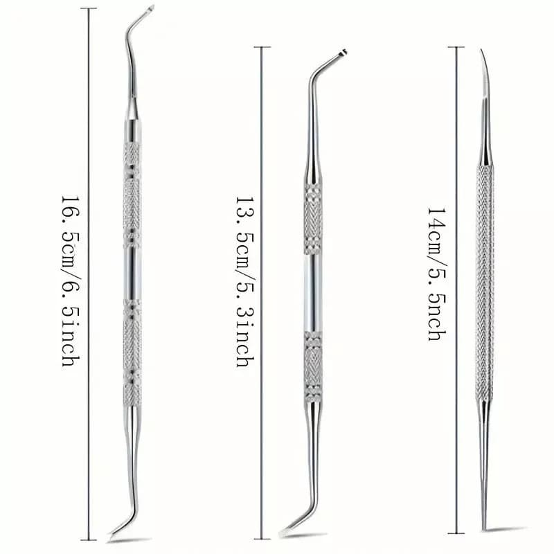 4pc Professional Toe Nail Clippers Cutter Toenail Tool Thick Nails Dead Skin Dirt Remover Super Sharp Curved Blade Nail Tools