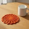 Decorative Gothic Yarn Coasters Spider Web Crochet Coaster, Handmade Knitted Drink Mat, Aesthetic Table Boho Style Dining Mats Protection Mats,