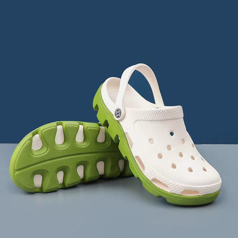 Pantofi cu găuri bărbați vară 2025 nou super foc birou plajă talpă moale antiderapant talpă groasă papuci cu vârf învelit bărbați