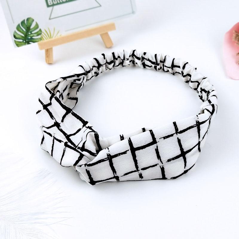 Scrunchies Frau Geknoteter Turban Haaraccessoires für Mädchen Stirnband Turban Elastisches Haarband Kopfwickel Gestreifte Haar-Scrunchies