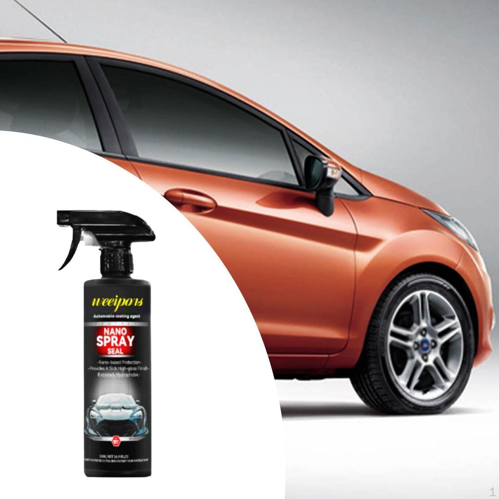 500ml Car Polish Nano Spray Multifunctional Professional 9.8x2inch for Light Scratches Waterless