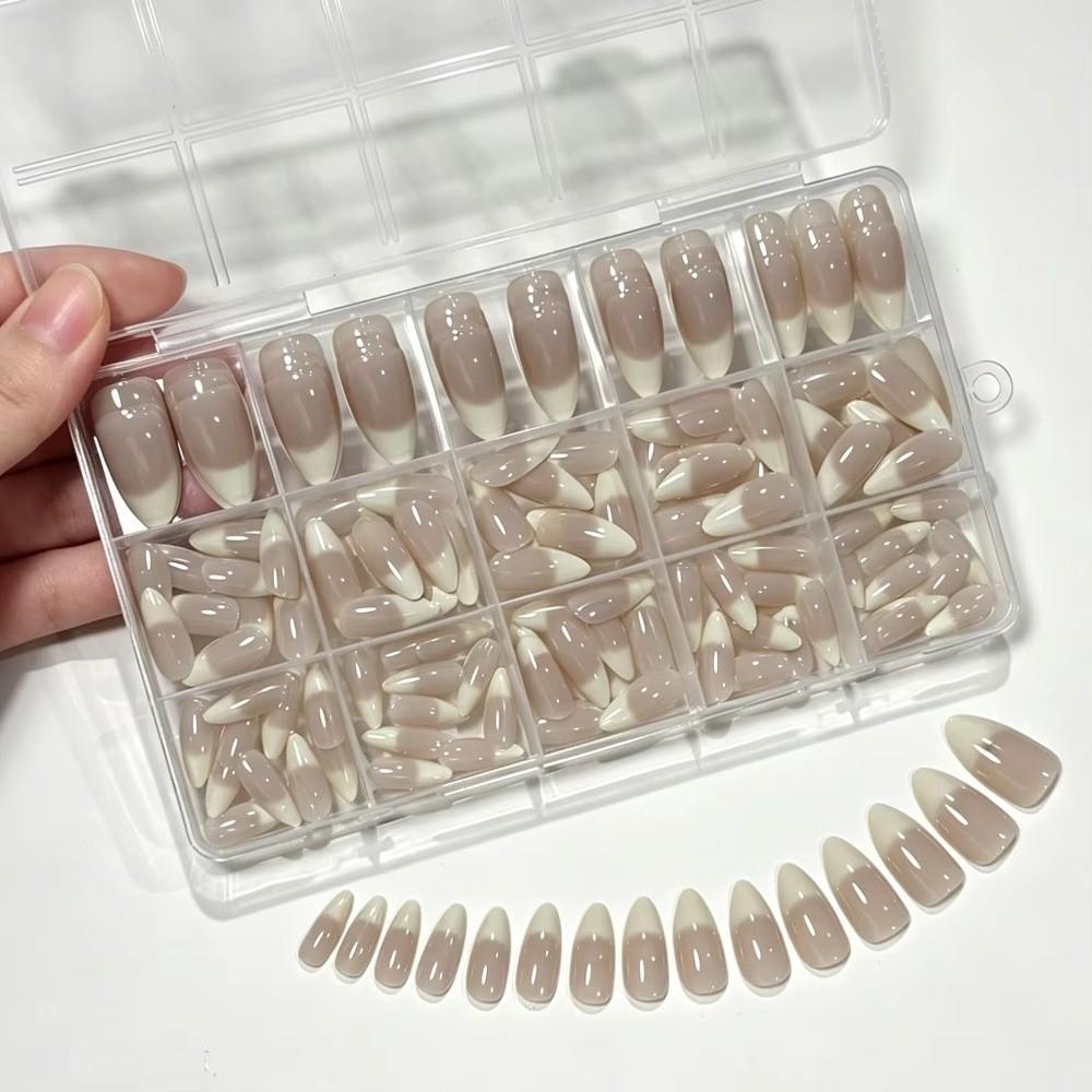 150Pcs/Box Glossy Finish Press On Nails Gradient Design Full Cover Nails False Nails For Women
