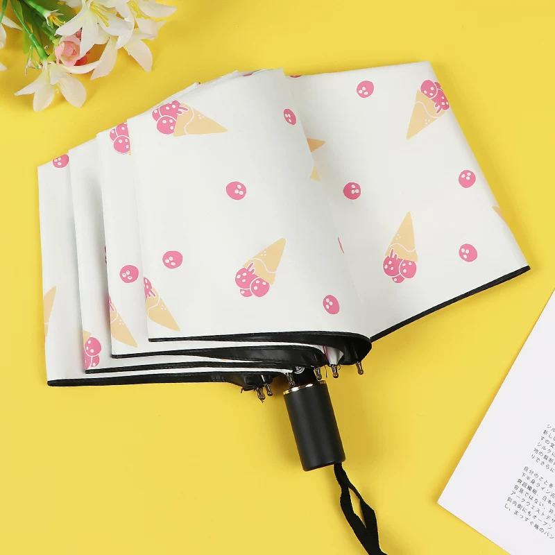 Women's Foldable Umbrella for Both Sunny and Rainy Weather, Sweet and Cute, Fresh and Simple, Student Sunshade, Sun Protection, Uv Protection, Sun