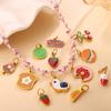  2Pcs Cute Mini Pendant From The Hamburger Fries Food Series Small Pendants Charms for Jewelry Making Supplies