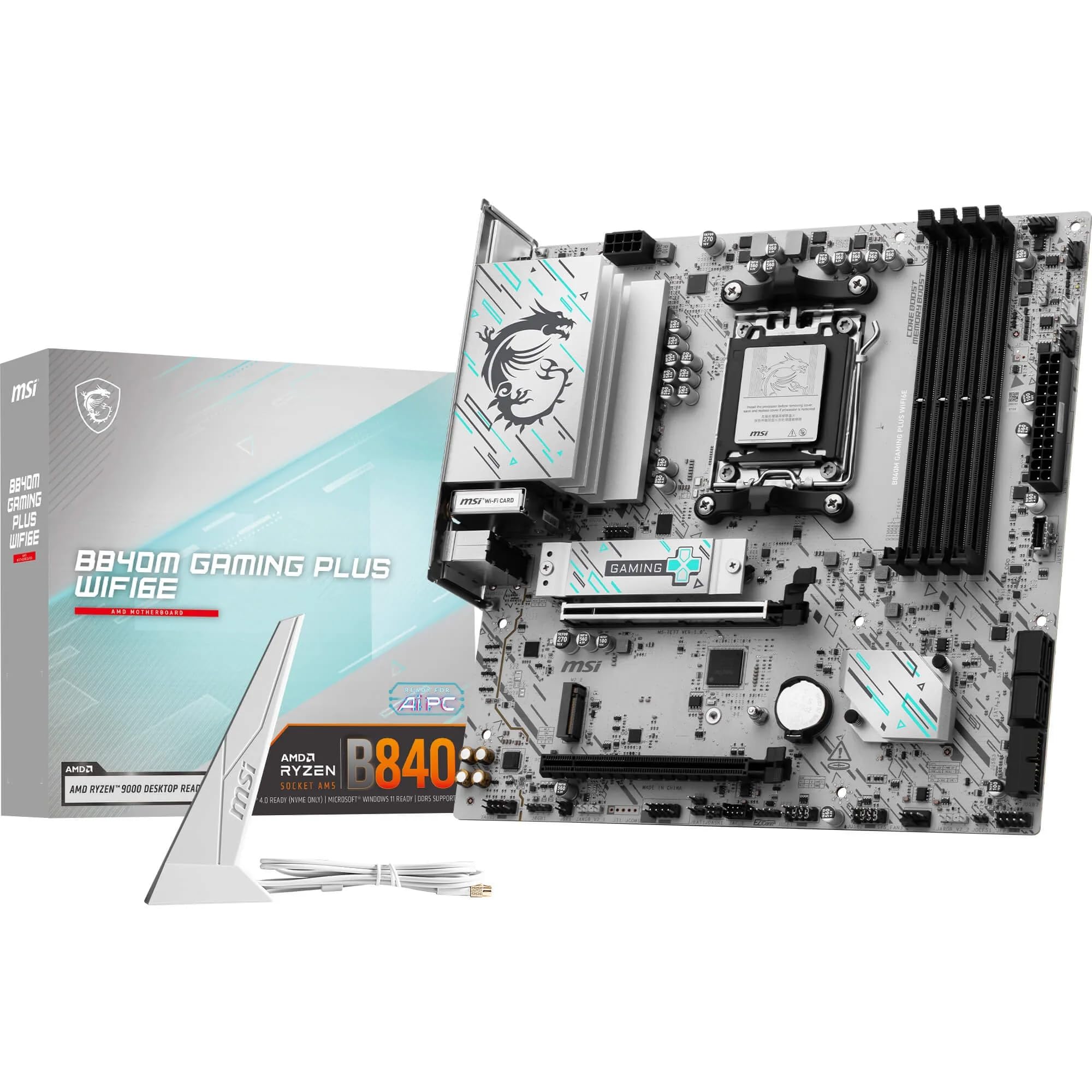 

MSI B840M GAMING PLUS WIFI6E Micro-ATX Gaming Motherboard MB6805