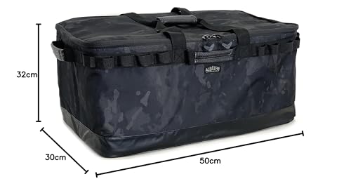 ALBATRE Pojemnik Wielozadaniowy Torba Outdoorowa, Rozmiar M, Wodoodporny, Łatwy do Czyszczenia, Wytrzymały, ALOB101, Czarny Kamuflaż