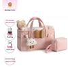 Large Quilted Plaid Diaper Bag – Skin-friendly Storage for Newborn and Baby Supplies