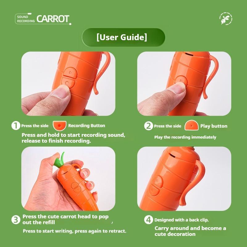 Judy Carrot Voice Recorder Pen Gary Zootopia Cute Cartoon 2 In 1 Portable Ballpoint Pen Recording Toy For Kids Play School Use