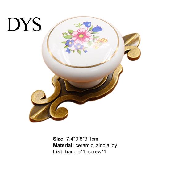Drawer Knob Handle Thickening Comfortable Touch Round Ceramic Cabinet Cupboard Door for Furniture