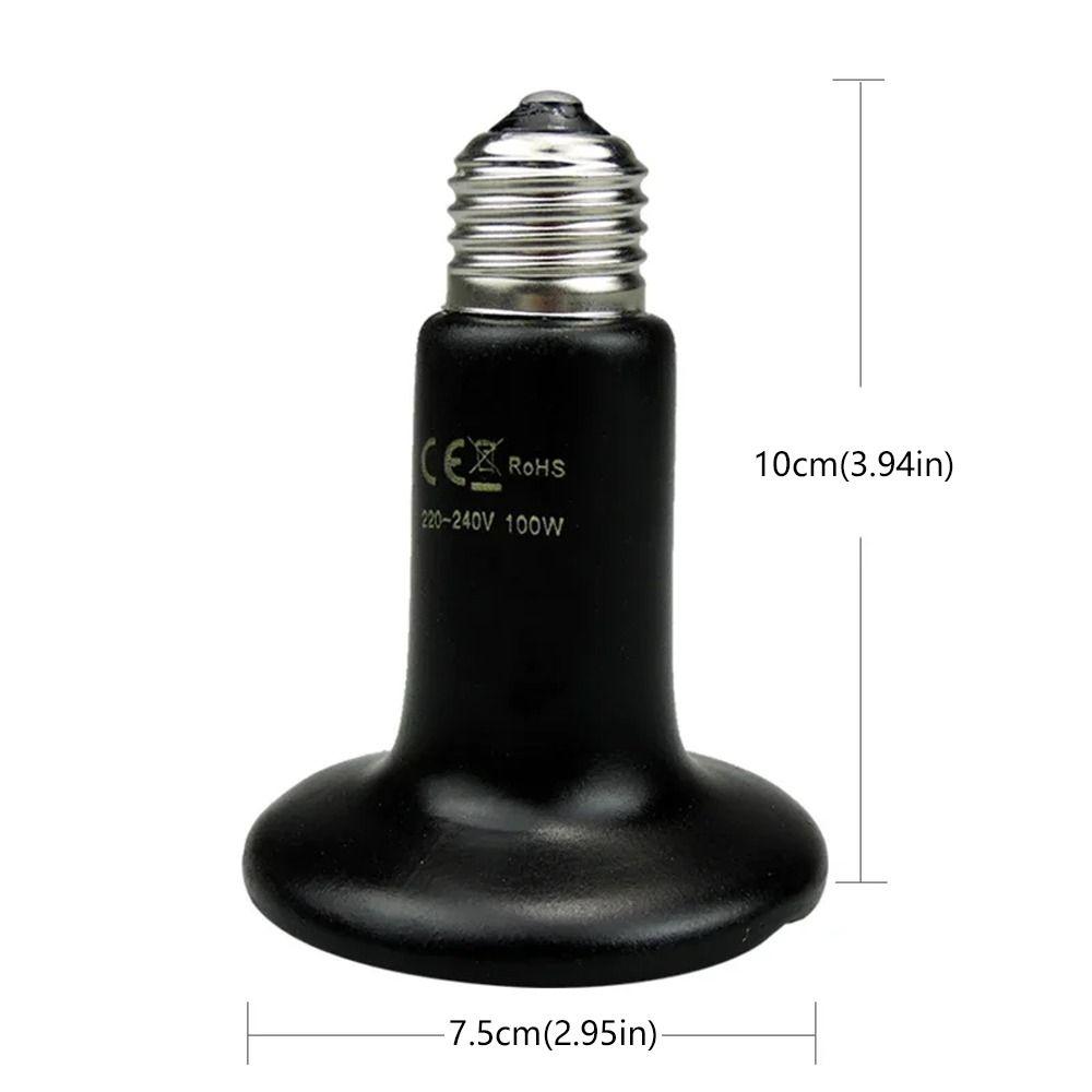 220V Ceramic Emitter Heat Lamp Bulb Infrared Animals Heater Frog Snake Lizard