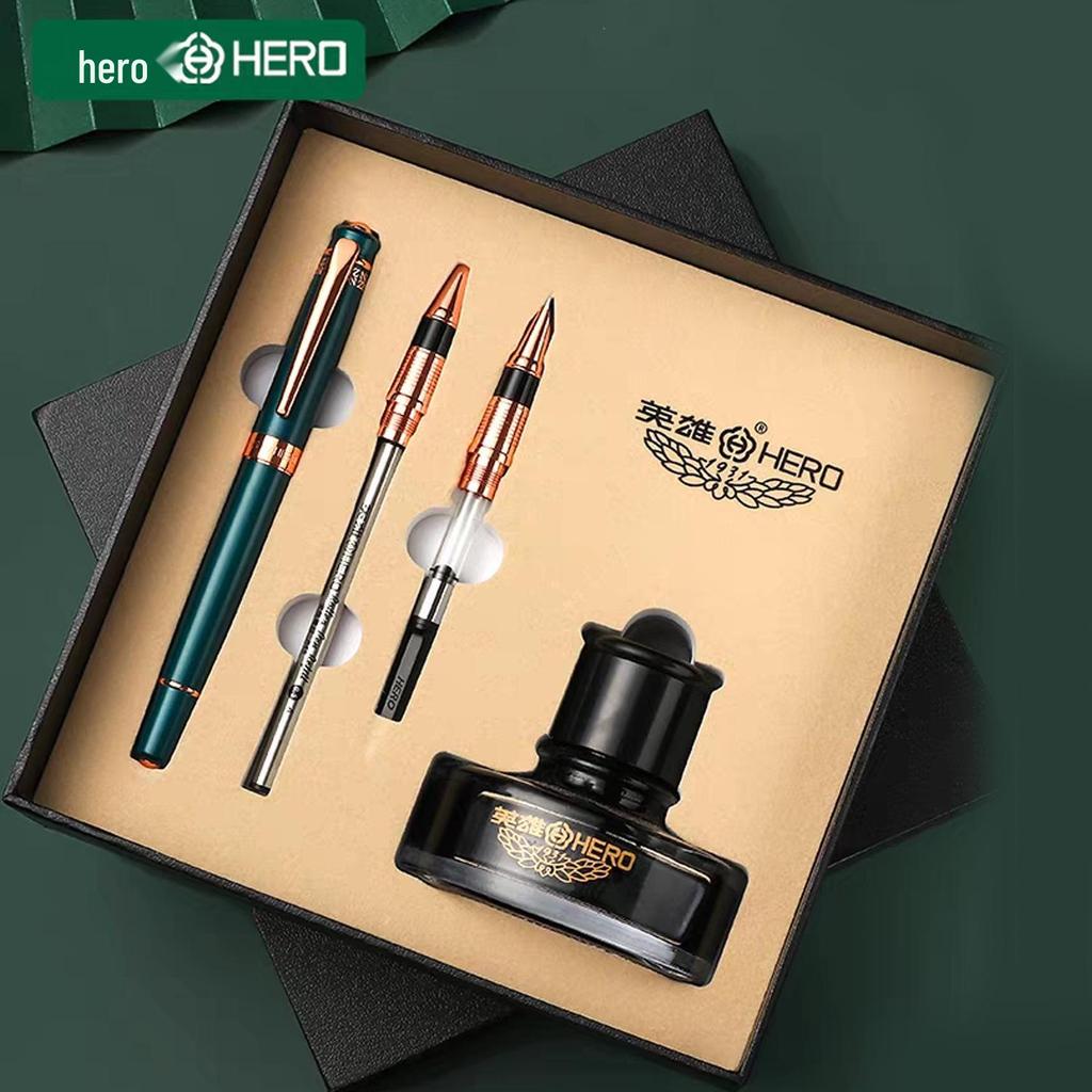 Hero 849 Multi-Purpose Calligraphy Gift Set: High-Grade Fountain Pen for Business, Office, and Writing Practice, Ideal for Men and Women.