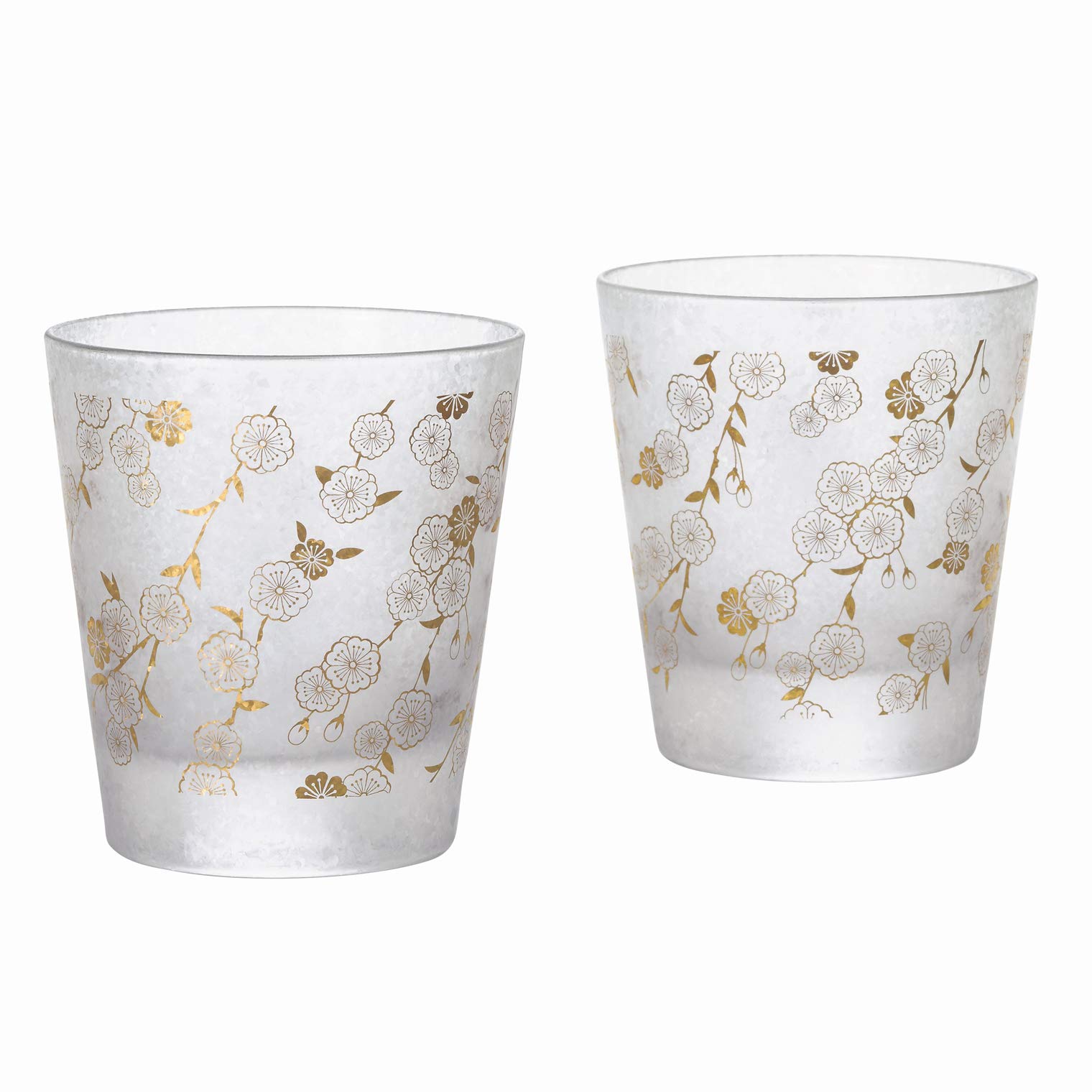 

Adelia Rock Glass Pair Set Japanese Komon Weeping Cherry Blossom 210 мл Nippon the Made in Japan Cosmetic Box Gift Gift на день рождения [Premium Taste/Old