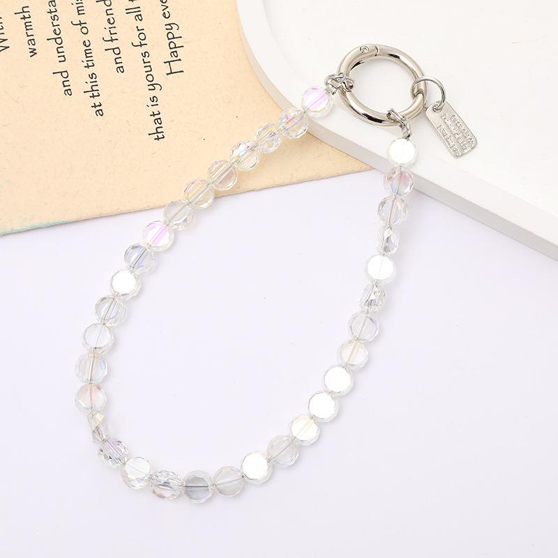 New Pearl Bow Beaded Pendant Phone Case Charm Wrist Strap Lanyard