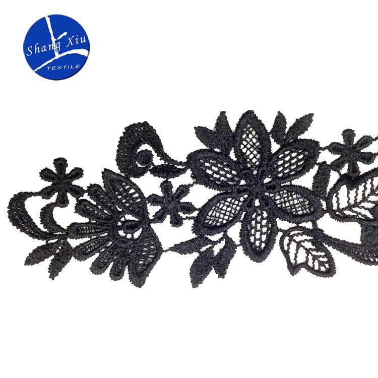 Water Soluble Lace Pair Flower, Polyester Light Silk Embroidery Flower Three-Dimensional Hollow Embroidery Diy Accessories