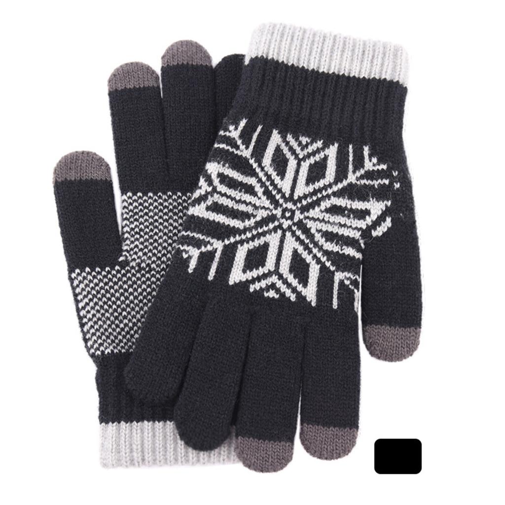 Winter Men Adult Plus Fall And Winter Thickened Knitted Warm Woolen Gloves