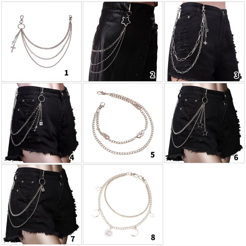 Adjustable Multi Layer Metal Pants Chain Belt Accessory For Women Men Fashionable Stylish Design Lightweight