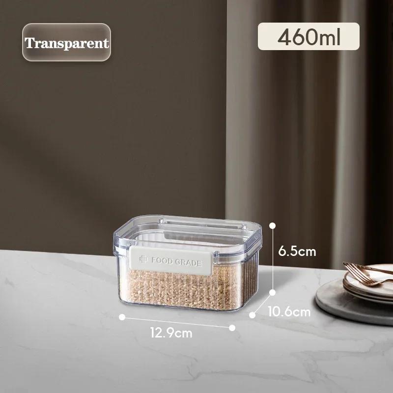 

Ретро-емкость для хранения продуктов, кухонный контейнер, пластиковые банки для сыпучих зерновых, органайзер для кладовой, герметичные банки с крышкой 460-1800 мл