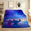 Custom Name Island Adventure Flannel Blanket Throw Blanket Soft Warm Sofa Bed Decor Unique Gift