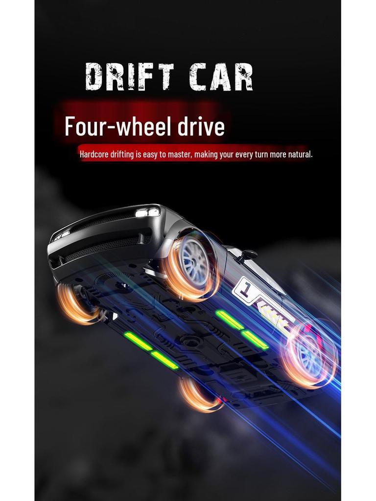 High-Speed RC Drift Car: 4WD Stunt Racing with Lights - Remote Control Toy
