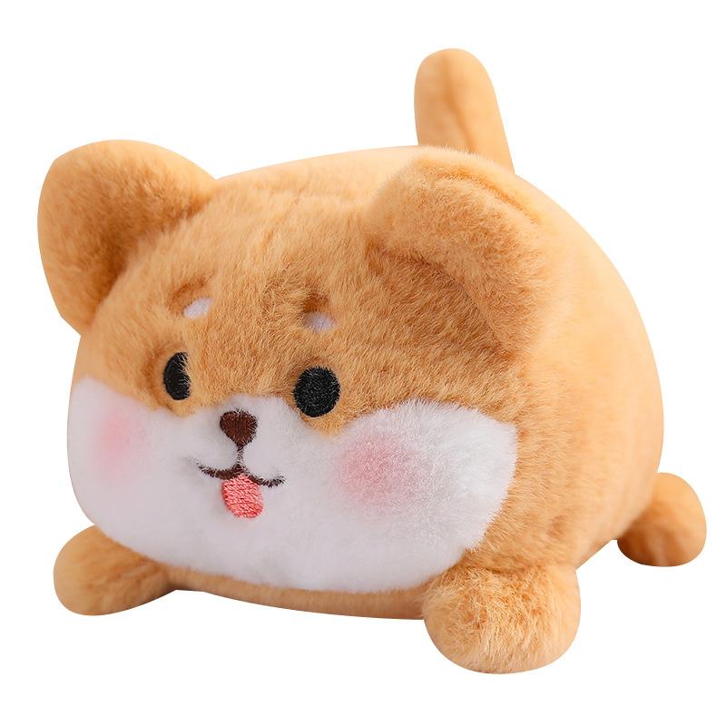 Cute Shiba Inu Will Wag Its Tail And Pull The Line Animal Plush Doll Cartoon Cat Dog Doll Decorative Ornament Gift