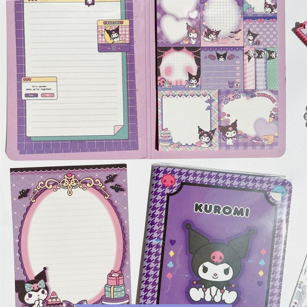 Hot Cute Sanrio & For Kuromi Cinnamoroll Sticky Notepad, Adorable Oblong Paper Notepad For Office Stationery