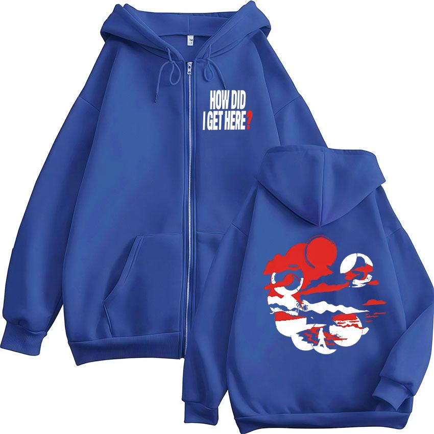 Louis Tomlinson How Did I Get Here Tour Zip Up Hoodie Men's Fleece Long Sleeve Fashion Sweatshirt Coats Oversized Hoodies