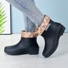 Women's Anti Skid Waterproof Thickened Wear Resistant Warm And Cotton Short Rain Boots
