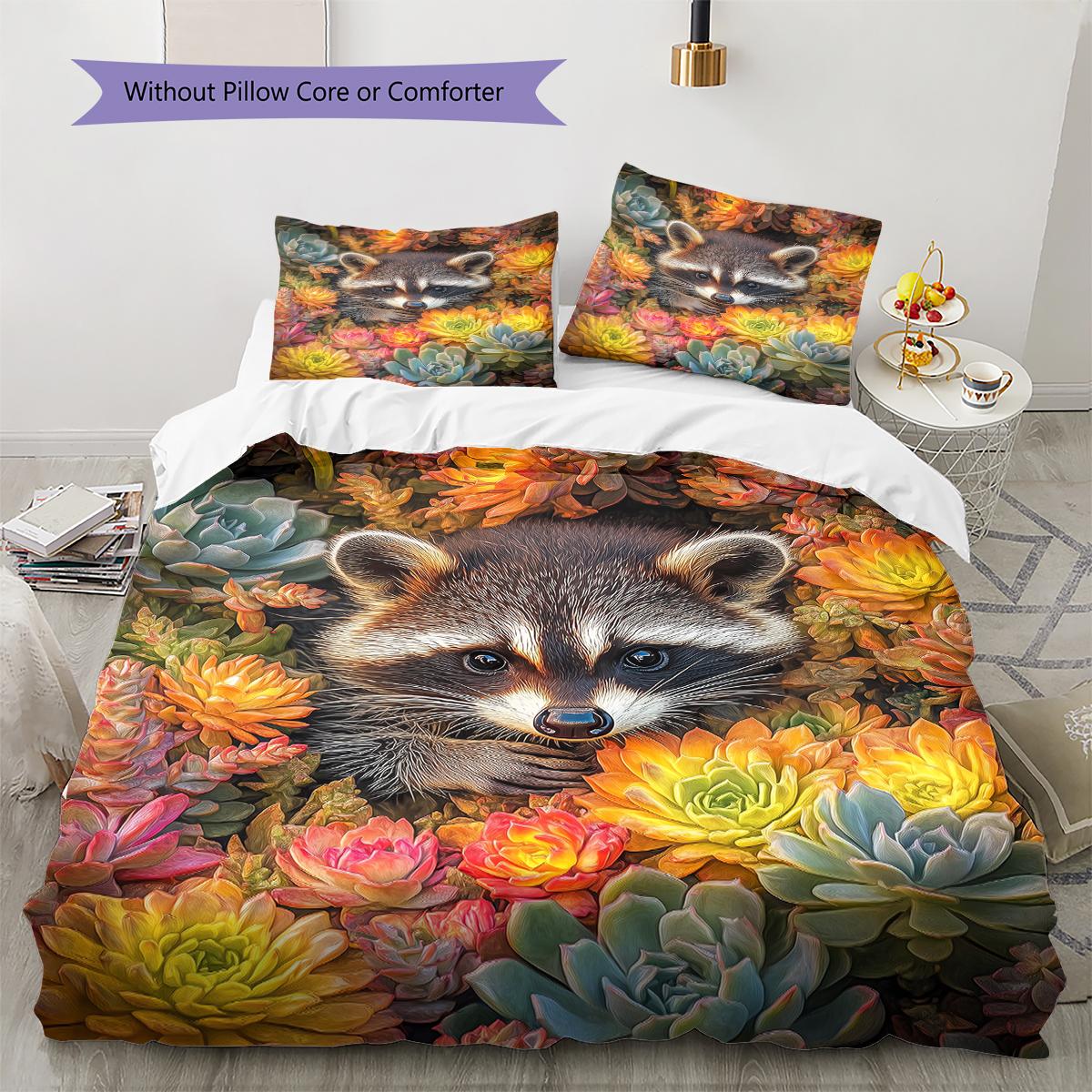 

Fox Maple Leaves Pattern Bedding Quilt Set Quilt Cover Pillowcase Home Decoration Gift (1 * duvet cover + 2 * pillowcase, without core) 135x200cm