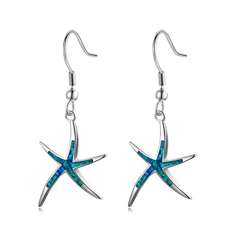 Earrings European and American fashion opal earrings earrings studs