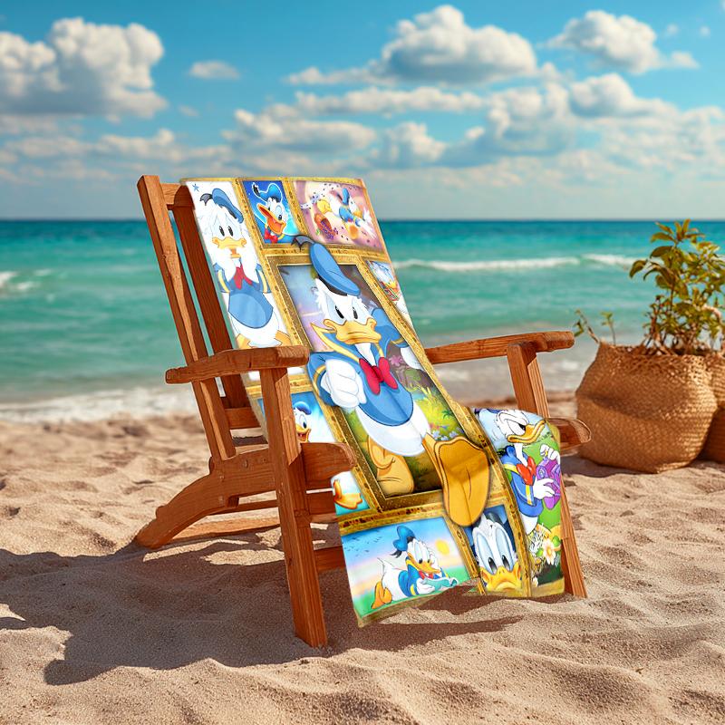 1Pc Donald Duck Adventures Beach Towel, Quick Dry, Multi-Use for Beach Pool Gym Yoga Home Travel, Christmas, Halloween, Xmas Gift M928438