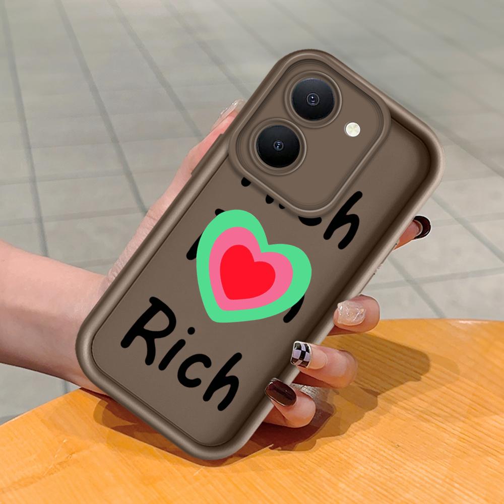 Soft Silicone Square Ladder Printing Pattern Phone Casing Full Cover Camera Shockproof Protection Rubber Case for Vivo