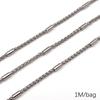 Chaîne Cœur en Acier Inoxydable de 0,5/1 Mètre Chaîne Cubaine Chaîne Punk de Base pour la Fabrication de Colliers Bracelets Bijoux Accessoires