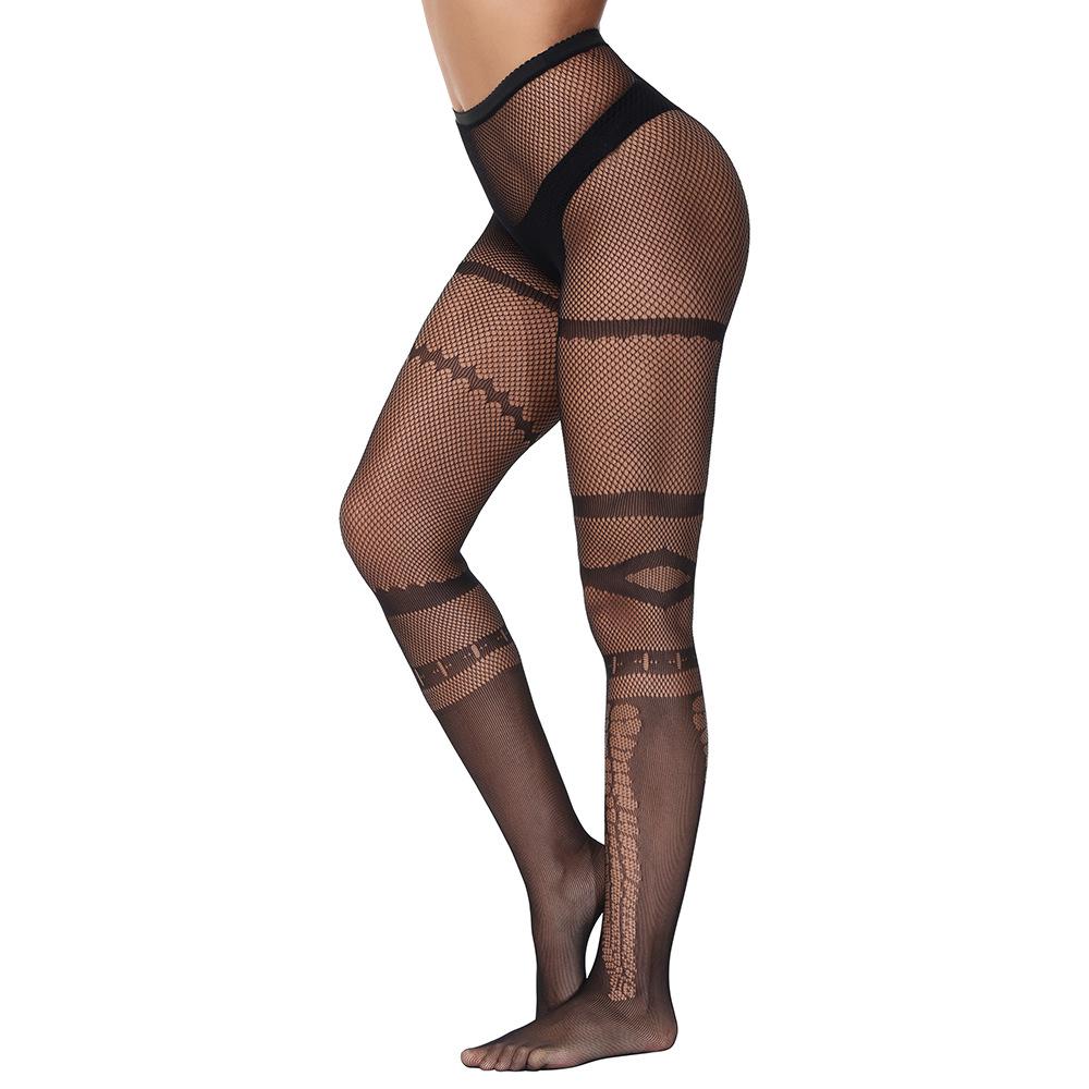 New Plus Size Sexy Black Web Mesh Pantyhose Summer Women Hollow Out Fishnet Tights Gothic Lace Transparent Long Stocking Ladies