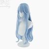 High Quality EVA Ayanami Rei Cosplay Wig 80cm Light Blue Long Wavy Hair Heat Resistant Role Play Gaia Cosplay Wigs + Wig Cap