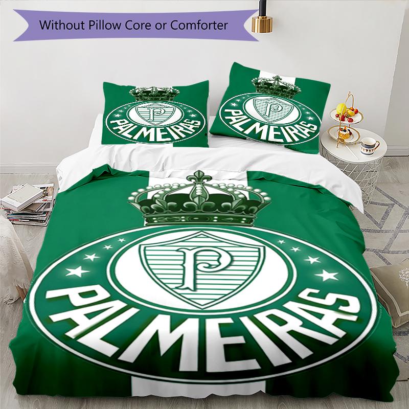 3pcs Football Team (30) Design Cover Set - HD Printed Bedding with 1 Cover and 2 Pillowcases - Perfect for Home and Dorm Decor