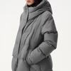 Broadcast Women's Mid-Length Hooded Stand Collar Retro Casual Down Jacket