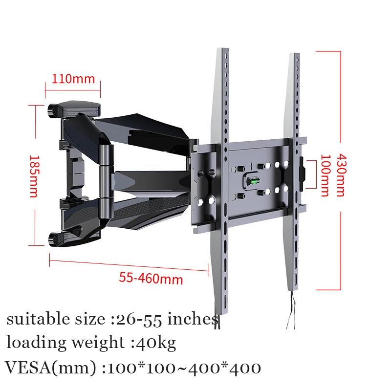 TV Wall Mount Bracket Full Motion Tilt TV Bracket Suit for 26''-55'' TV Screen load up to 40kg VESA 400x400mm