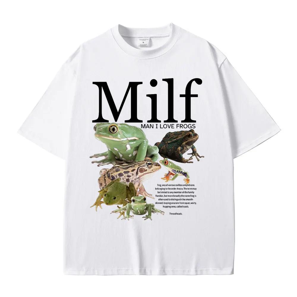 New I Love Frogs Funny Frog Amphibian Lovers Meme Tshirts Casual Vintage Short Sleeve Harajuku Short Sleeve Casual S5xl 4XL