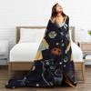 Horror Cartoon C-Coraline Flannel Blanket Girls Comfortable Throw Blanket Autumn Couch Chair Bedspread Sofa Bed Cover